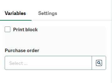 Zoom in to the Variables tab of the Preview panel to show the checkbox and order selection field